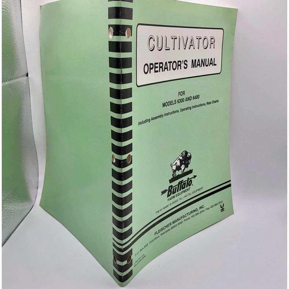 Buffalo,‎ Fleischer Manufacturing 6300, 6400 Cultivator Operators Manual
